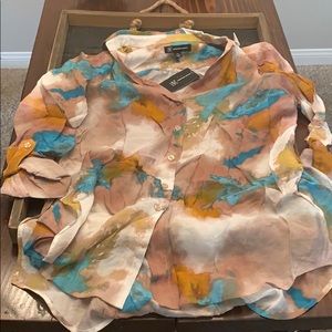 Button up long sleeve blouse